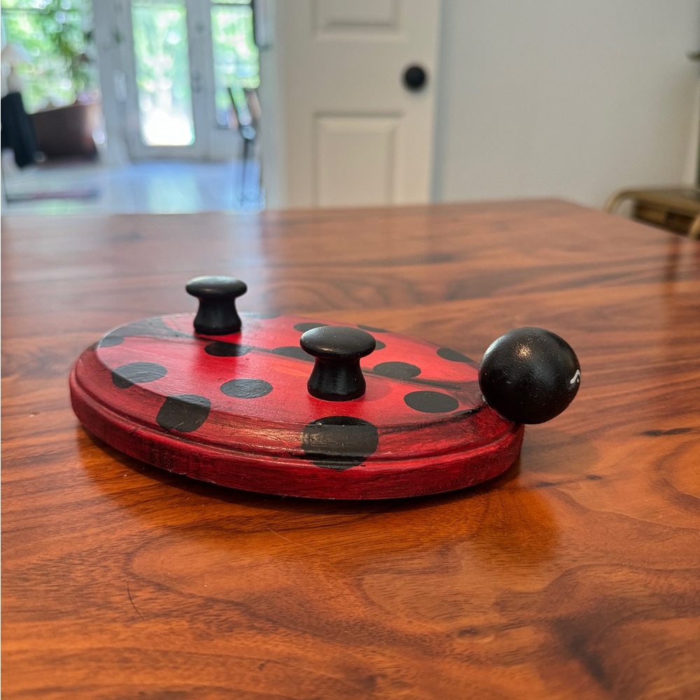 Handcrafted Wood Red and Black
Ladybug Wall Hook - Decorative
Home Accent - Picture 9 of 12